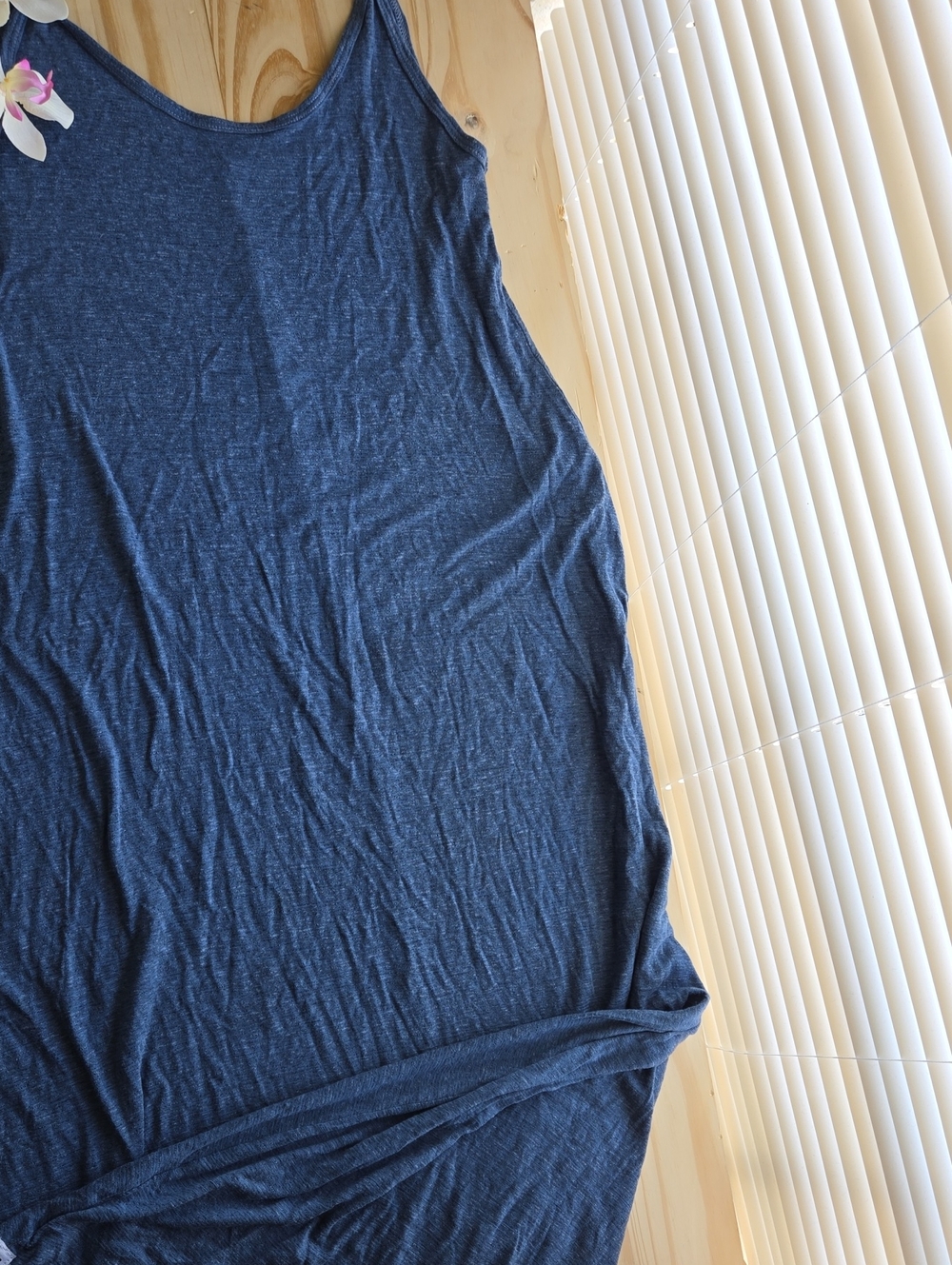 Michael Lauren Navy Blue Scoop Neck Tank Top